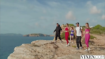 VIXEN Petite redhead Lottie has passionate affair on vacay