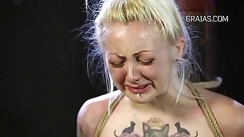 Faithful slave begs for breast whipping