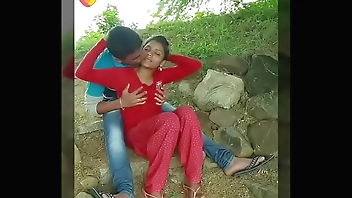 Girl enjoy with boy friend boobs press