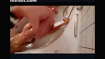 Fuck my sex doll in the bathroom inside