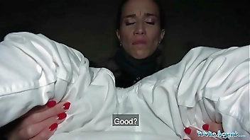 Public Agent Night time outdoor sex at the station