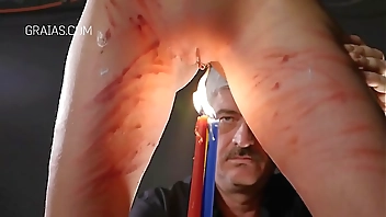 Girl punished with candles