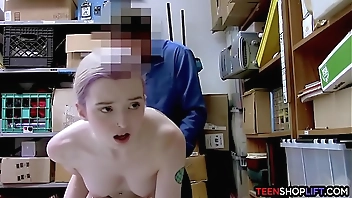 Emo teen thief with piercings apprehended and fucked