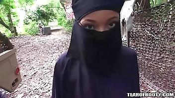 arab girl must wear hijab while getting fucked