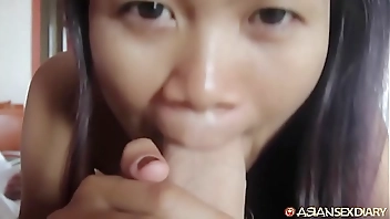 Lonely horny Asian MILF lets tourist explore body and use her skilled mouth