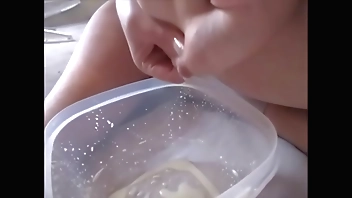 Milking my boobs and drinking breast milk and eating cookies