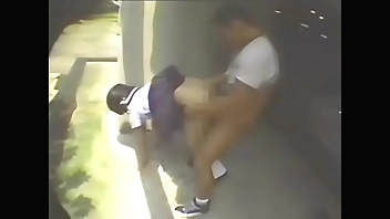 japanese teen cosplay student threesome