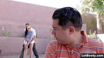 Big ass and busty Rachel Starr fuck her golf instructor