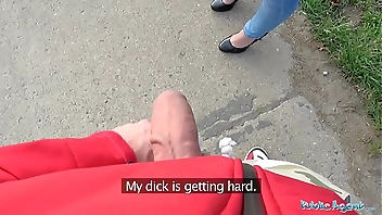 Public Agent Brazilian brunette rides cock on the backseat