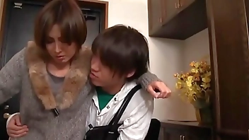 Hot Asian Japanese step Mom fucks her Young