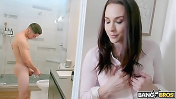 BANGBROS - Stepmom Chanel Preston Catches Jerking Off In Bathroom