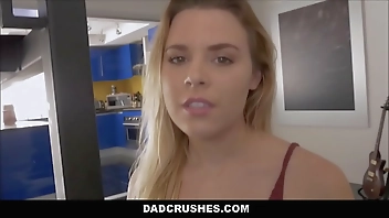 DadCrushes.com - Hot Virgin Teen Stepdaughter Orgasms For - Aubrey Sinclair
