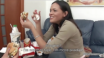 Ass fisting before hardcore fuck for young brunette teenager