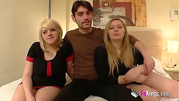 Blonde cousins introducing the guy they started having sex with