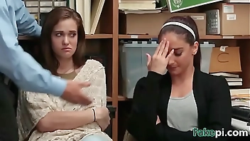 stepmom and stepdaughter caught and fucked for stealing