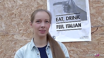 GERMAN SCOUT - CUTE TEEN KINUSKI TALK TO REAL LEG SHAKING ORGASM CASTING