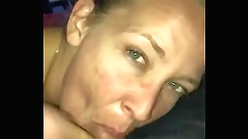 Wife sucking my balls til I cum