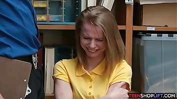 Russian teen shoplifter caught and fucked by security